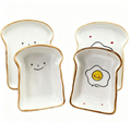 Toast Shaped Ceramic Plate and Bowl Set