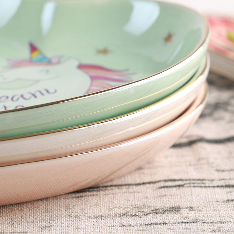 Heart Shaped Ceramic Trinket Dish with Gold Rim