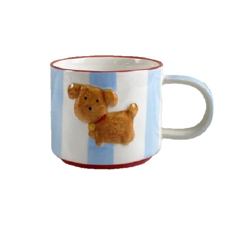 Ceramic Dog Coffee Mug with 3D Puppy Detail