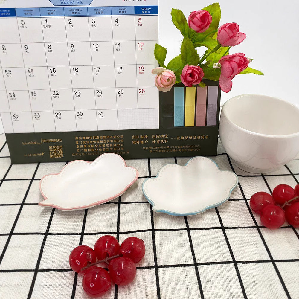 Toast Shaped Ceramic Plate and Bowl Set