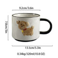 Ceramic Dog Coffee Mug with 3D Puppy Detail